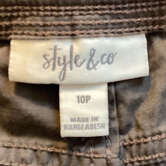 Style&Co Womens Olive Green Capris, 10P - Picture 4 of 4